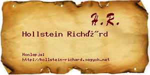 Hollstein Richárd névjegykártya